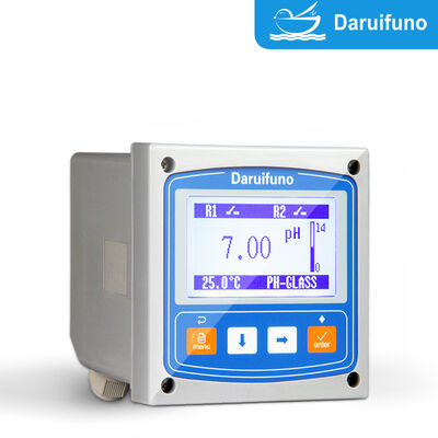 pH ORP Controller พร้อมรีเลย์ SPST สองตัว 3A 250V AC สัญญาณเตือนสูงต่ำ ควบคุมการจ่ายสาร IP66 ติดตั้งบนแผง เครื่องวัด pH ORP