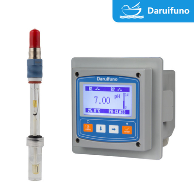 โซลูชันที่รองรับสายดิน 0~14pH RS485 IP66 pH ORP Meter Controller สำหรับน้ำเสีย